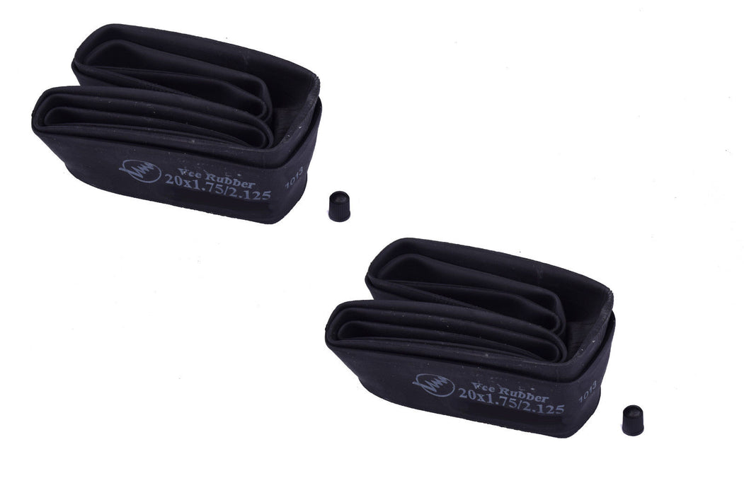 PAIR (2) SELF-SEALING INNER TUBES 20 x1.75- 20 x 2.125 CAR VALVE BMX,FOLDER,KIDS