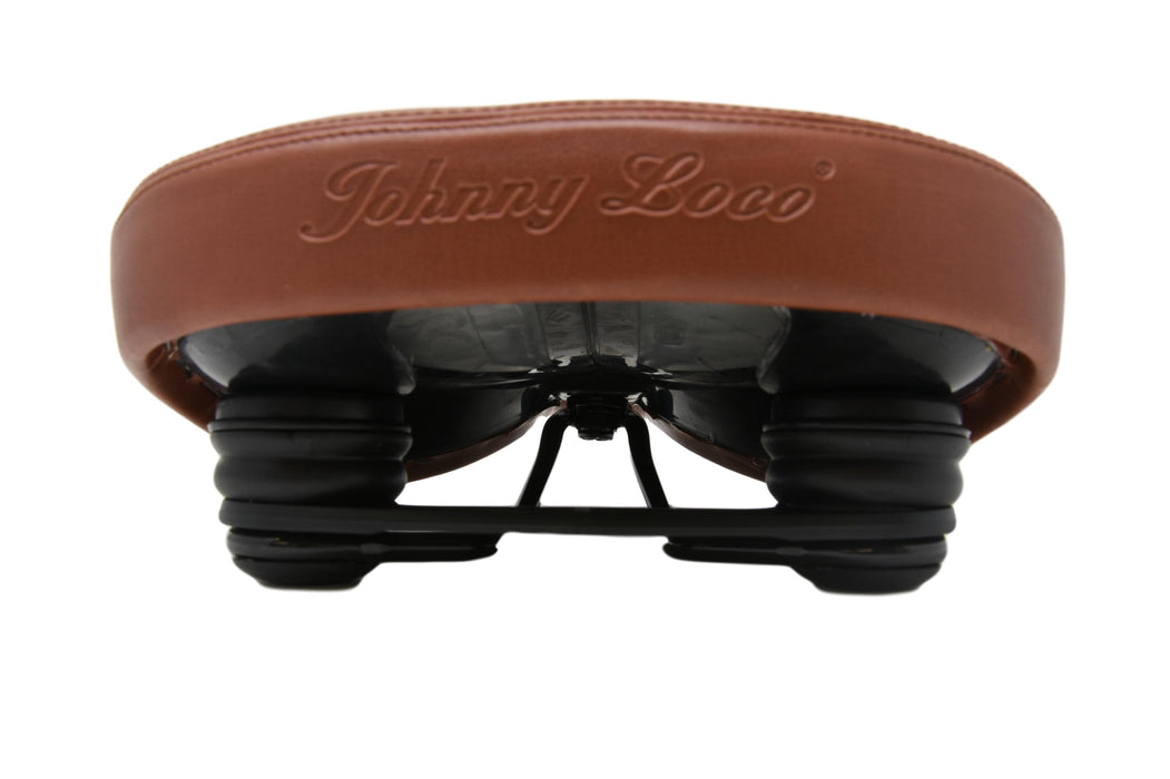 Johnny Loco Beach Cruiser Bike Saddle Cycle Seat Brown Elastomer Springs Unisex