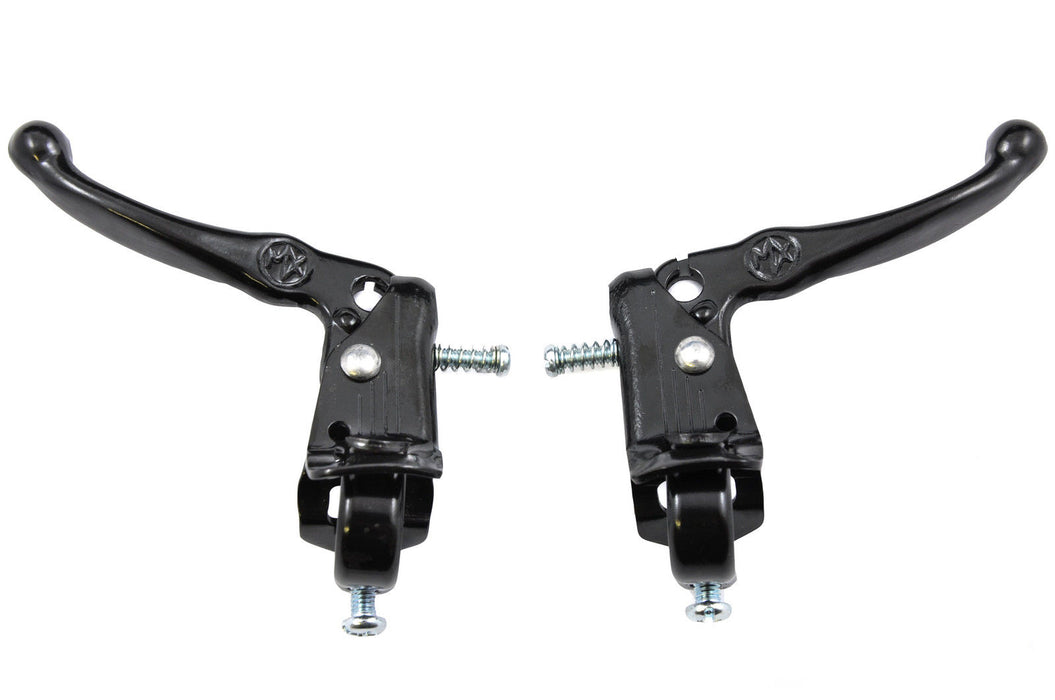 PAIR BMX BRAKE LEVERS,MX TECH 3 TYPE,LIGHT ALLOY,BLACK IDEAL OLD SCHOOL BMX