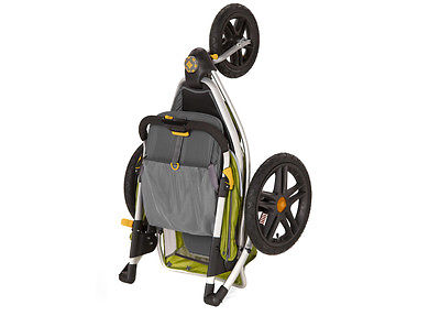 BURLEY SOLSTICE STROLLER JOGGER, BUGGY, PUSHCHAIR GREEN + SUSPENSION RRP £399.99