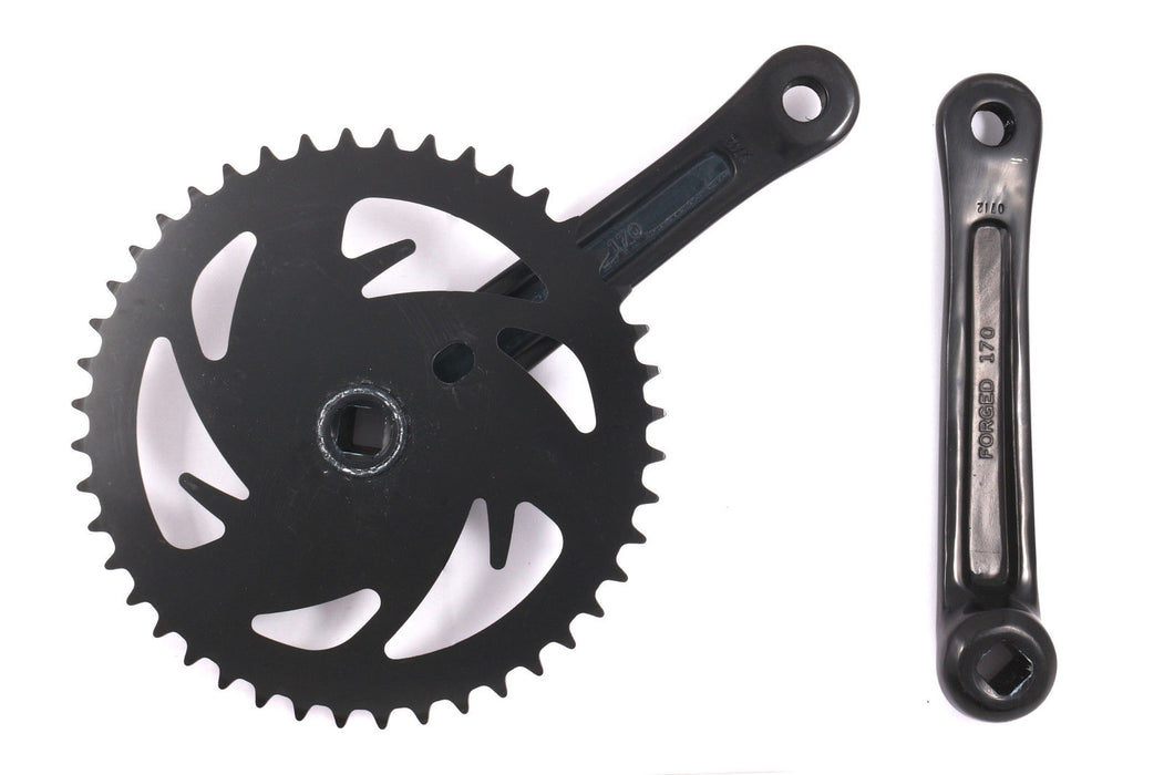 44 TEETH CHAINWHEEL ALL ALLOY 170mm 1-8” CRANK CHAINSET FIXIE-SINGLE SPEED BLACK