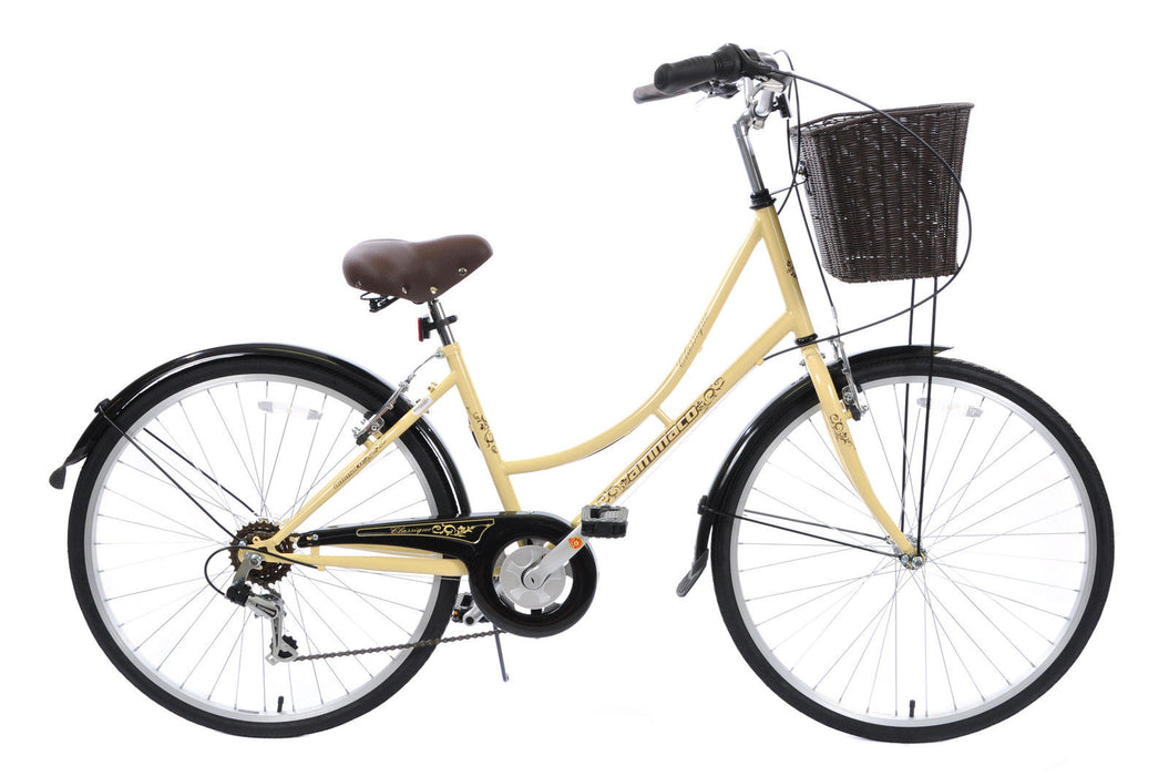 CLASSIQUE TRADITIONAL HERITAGE LADIES DUTCH LIFESTYLE BIKE+BASKET 19" 1F2804