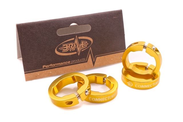 LOCKABLE GRIP END REPLACEMENT SET BRAVE MACHINE ALLOY GOLD (4x 22.2mm ) 70% OFF