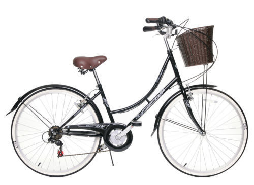 CLASSIQUE TRADITIONAL HERITAGE LADIES DUTCH LIFESTYLE BIKE+BASKET 19" BLACK