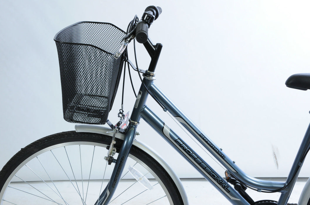 WIRE MESH BIKE BASKET WITH HEADSET FORK FITTINGS SHOPPER HYBRID TREKKING CYCLE