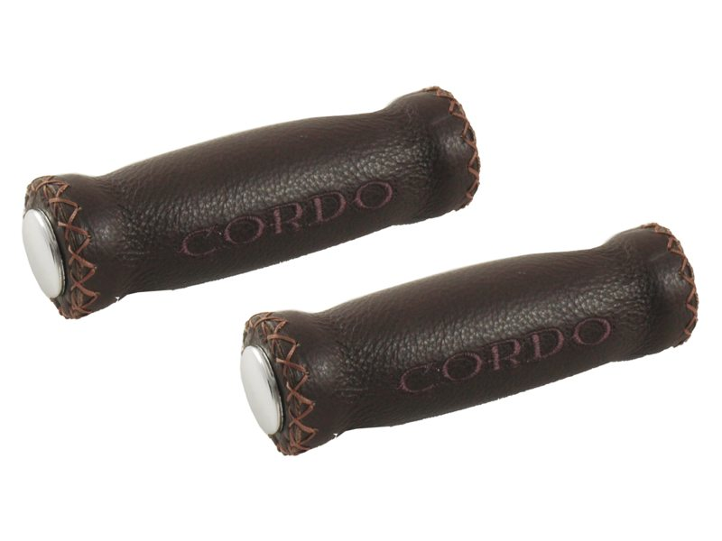 CORDO SOFT BROWN LEATHER BIKE HANDLEBAR GRIPS TRADITIONAL DUTCH HAND STITCHING