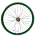 PAIR 700c 622-13 FLIP FLOP FIXIE WHEELS,NOVATEC SEALED HUBS DEEP WALL RIMS GREEN - Bankrupt Bike Parts