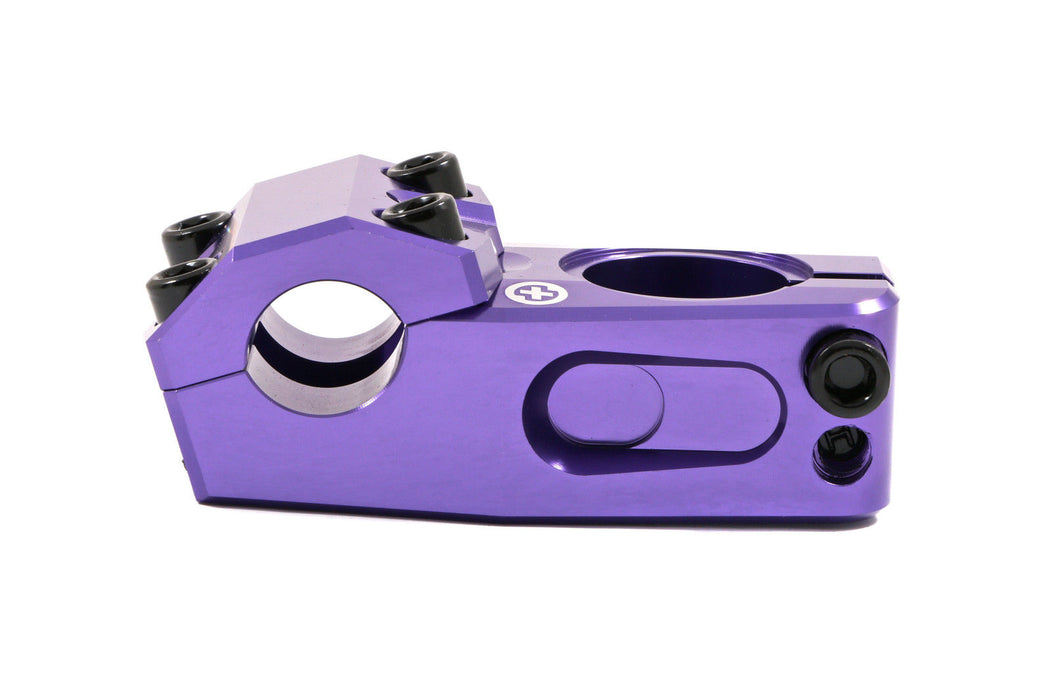 SALTPLUS DELTA TOPLOADER BMX HANDLEBAR STEM PURPLE 50mm REACH 28.6mm