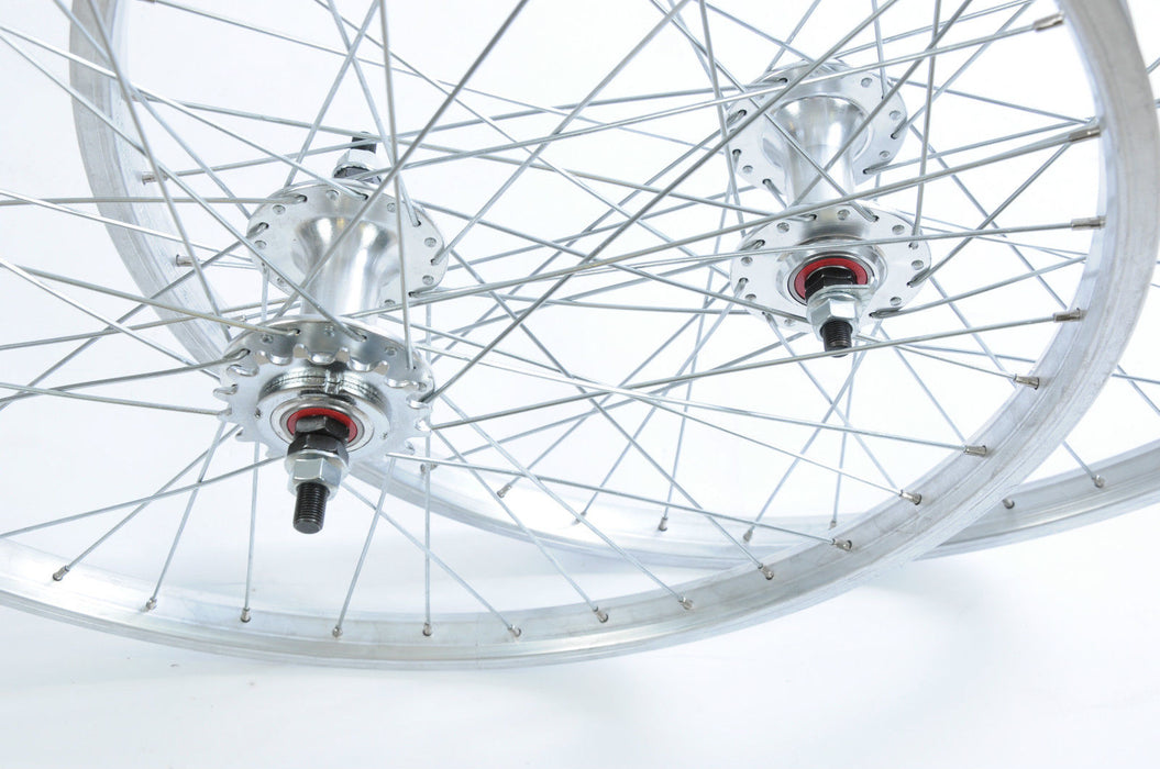 PAIR 24 x1.75 (507-21) RIM FLIP FLOP BIKE FIXIE WHEELS SEALED HUBS JUNIOR MTB