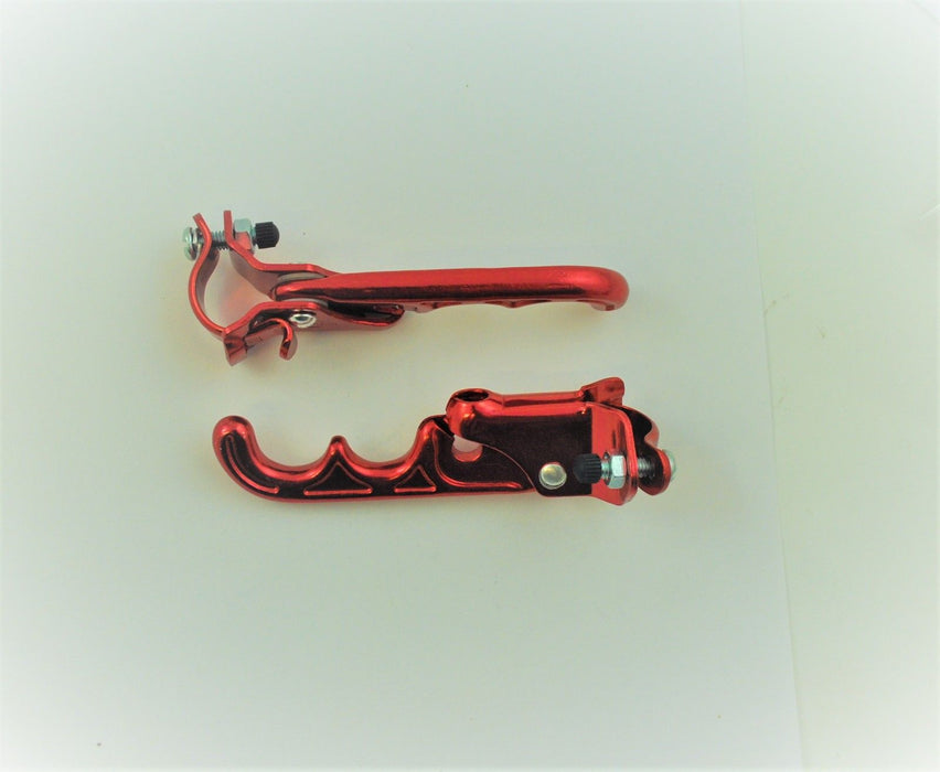 OLD SCHOOL BMX -BURNER DIA COMPE TECH 2 TYPE ALLOY BRAKE LEVER ANODISED RED NOS