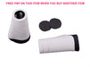 GIANT 92mm BIKE COMFORT HANDLEBAR GRIPS ERGONOMIC LOCK-ON WHITE + BLACK ENDS - Bankrupt Bike Parts