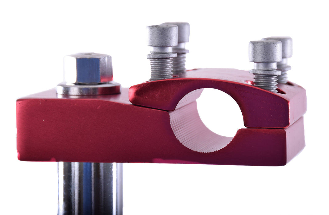 ANODISED RED ALLOY TOP 4 BOLT BMX-FREESTYLER HANDLEBAR STEM 21.1mm HOLLOW BOLT - Bankrupt Bike Parts