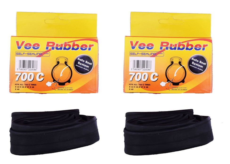 PAIR (2) SELF-SEALING INNER TUBES 700c x 32,35,38,40 CAR VALVE HYBRID TREK BIKE