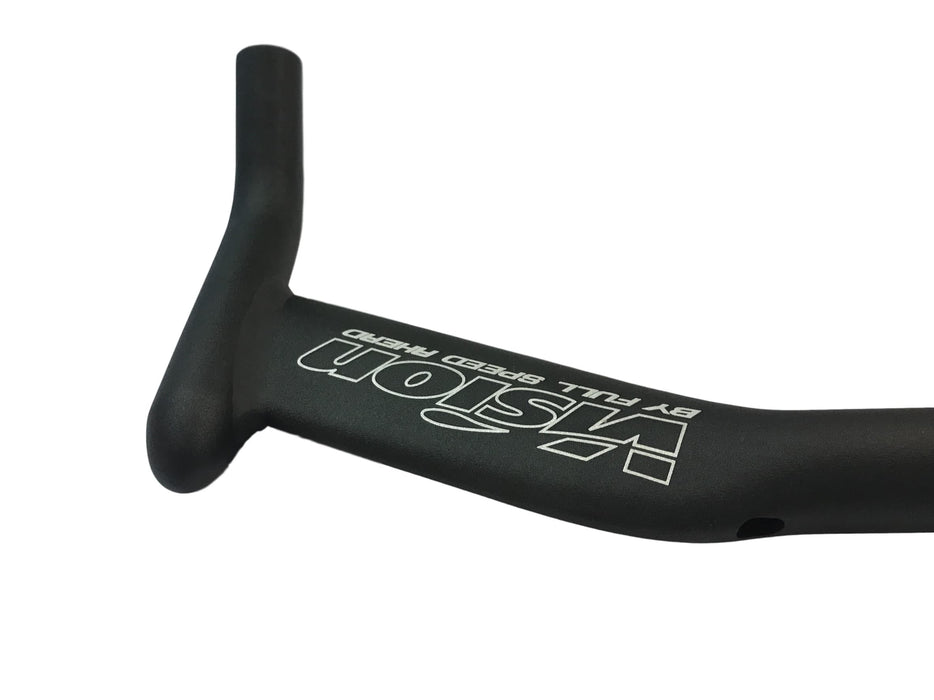 FSA VISION TEAM BASE TIME TRIALS COW HORN HANDLEBAR 400mm WIDTH, 26mm DIAMETER BLACK