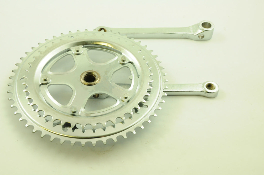 VINTAGE DOUBLE CHAINWHEEL COTTERED SUIT 70's 80's RACER,SPORTS,ROAD BIKE 42-52