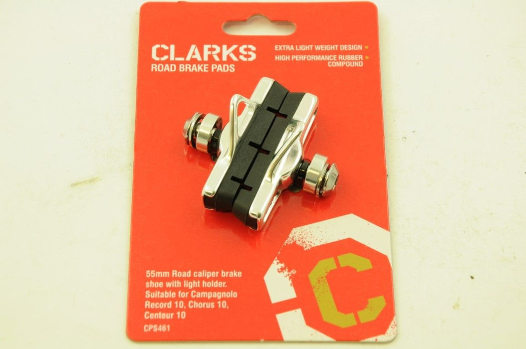 TWO PAIRS CLARKS ELITE ROAD BRAKE PADS W- LIGHTWEIGHT FOR CAMPAG RECORD, CHORUS