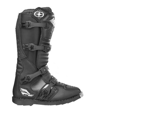 No Fear Attack Motocross MX Enduro Boots Black