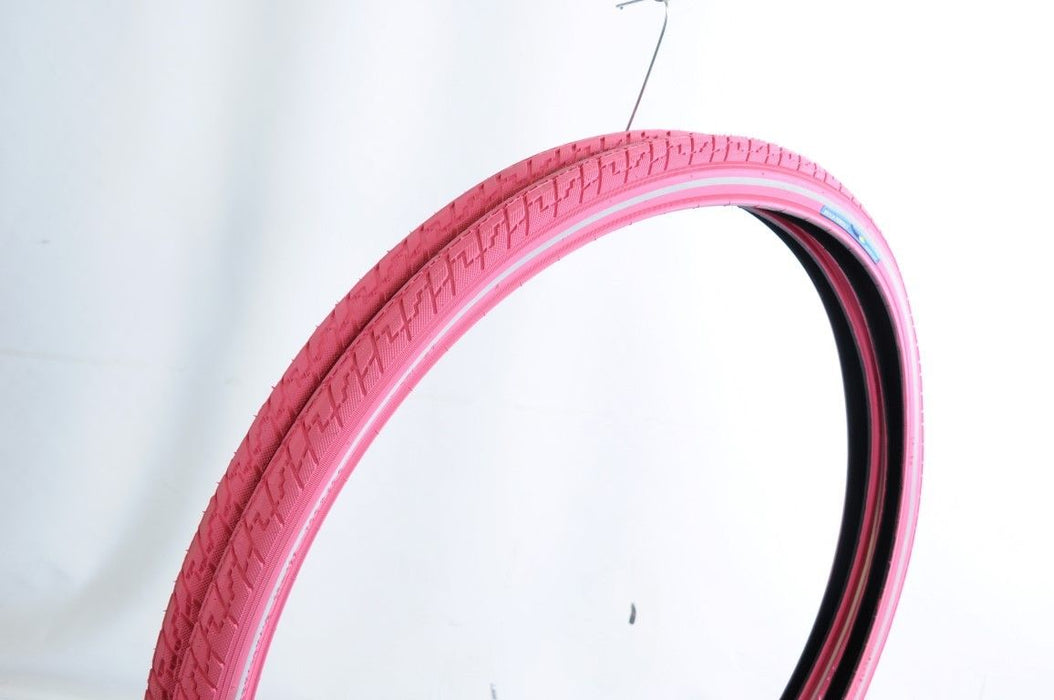 PAIR PINK DUTCH PERFECT TYRES 700x38c,28 x 1 5-8 x 1 1-2 (SRI-27)SALE 50%+ OFF