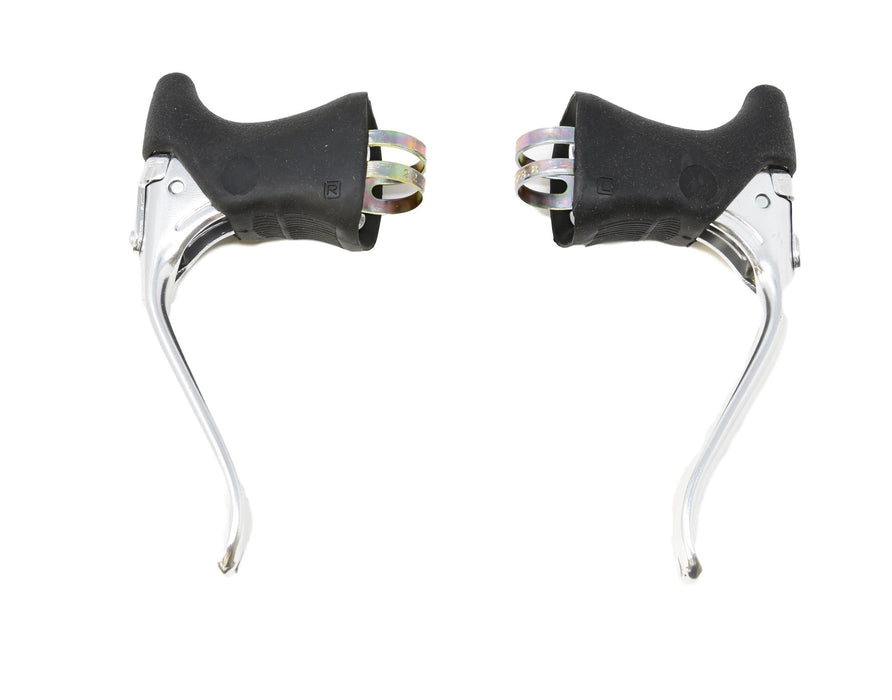 PAIR RACING ROAD BIKE CLASSIC STYLE HOODED ALLOY DROP HANDLEBAR BRAKE LEVERS NEW