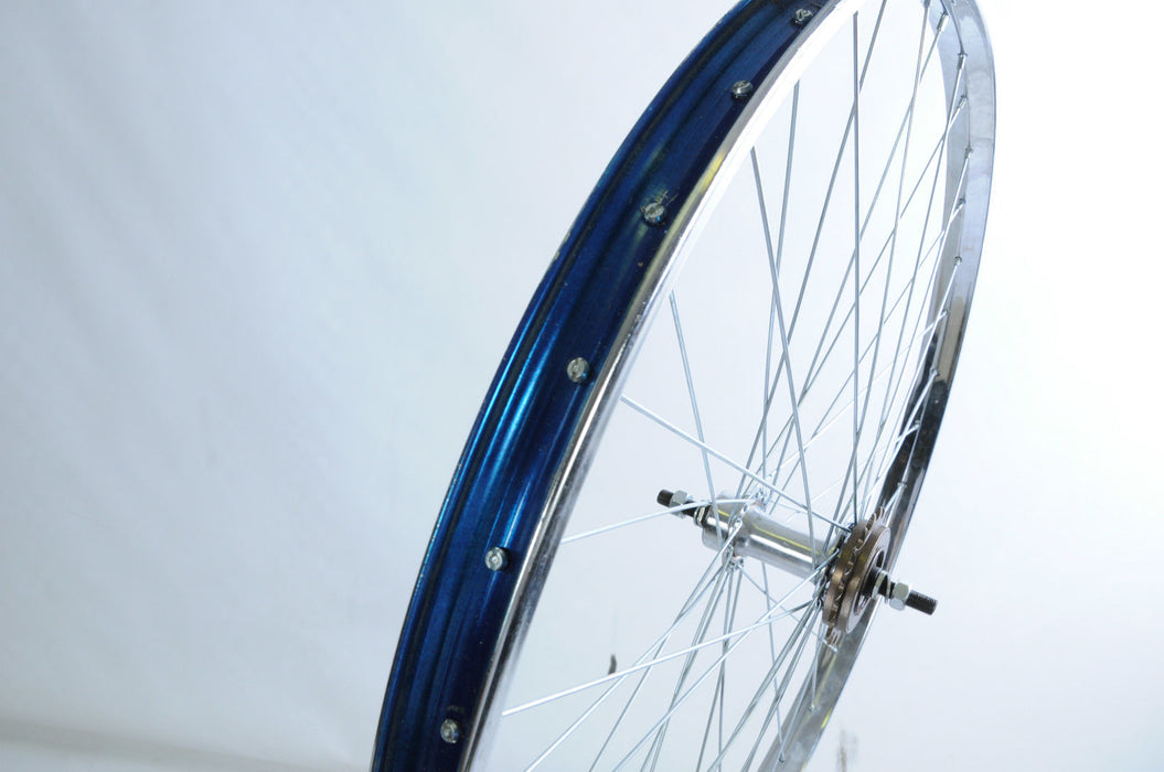 26 x 1 3-8 REAR WHEEL VINTAGE ROADSTER BIKE WESTRICK CHROME RIM ROD OR CALIPER