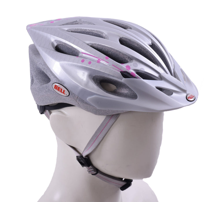 BELL LADIES CYCLE BIKE HELMET VELA SILVER DOTS FUSION SPORT 50-57cm