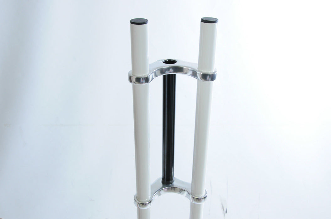 DIY 55" TRIPLE CLAMP LOWRIDER DRAGSTER FORKS 1 1-8” DISC-V-BRAKE WHITE 24 WHEEL