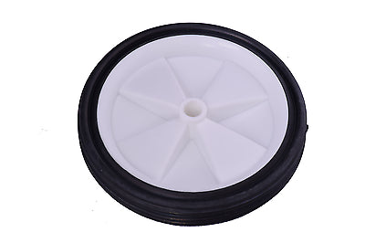 FOUR GREAT 5” (125mm) WHEELS 10mm CENTRES IDEAL FOR CARTS,TROLLEYS PROJECTS ETC