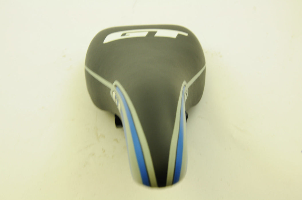 GT-14 B1 OLD SCHOOL BMX VISCOUNT GT BMX SADDLE BIKE SEAT BLACK BLUE TRIM YEAR M