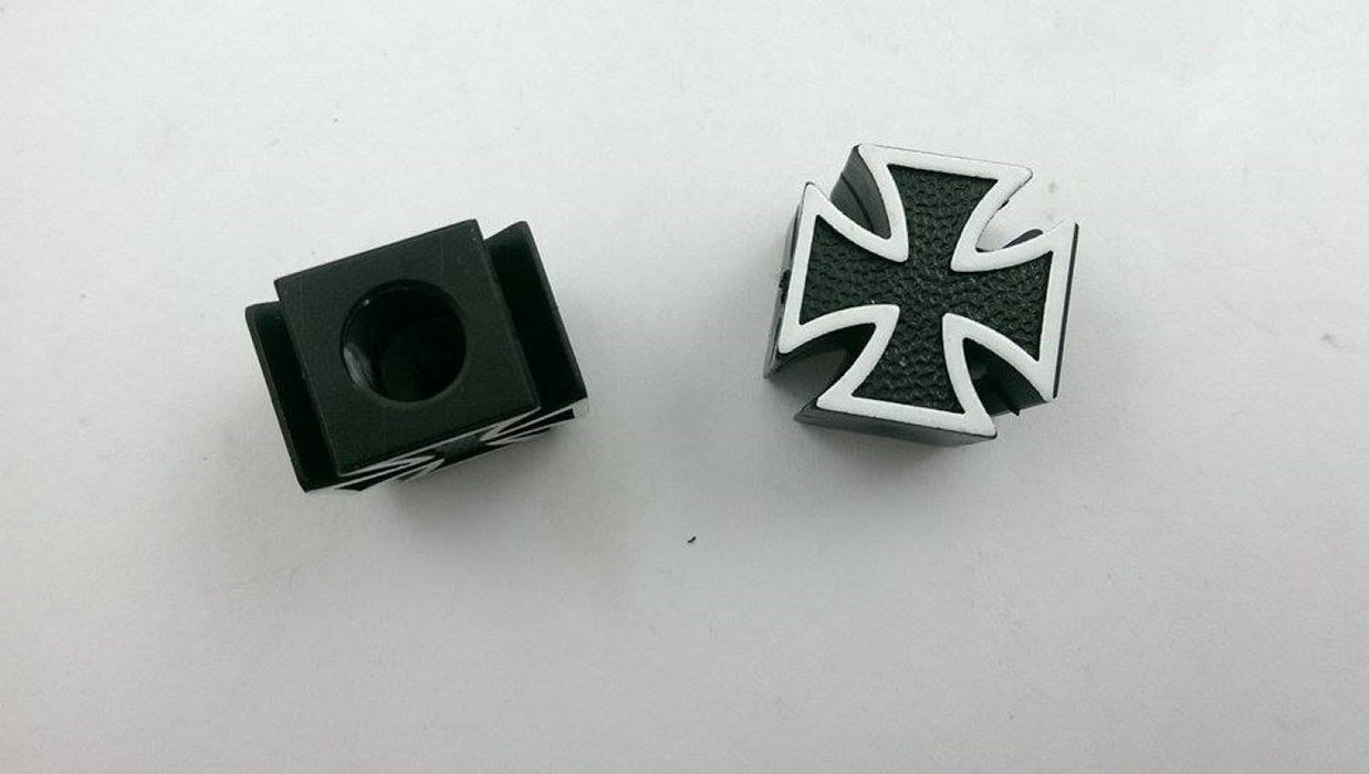 SET 5 PAIRS BMX-BIKE VALVE CAPS;SKULL, DA BOMB, DICE, NO 8, CROSSBONES SALE 75%