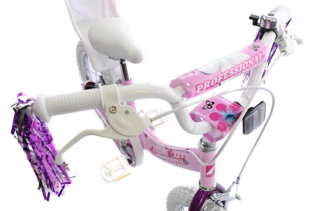 IZZIE 16" WHEEL PINK GIRLS BIKE, DOLLY SEAT+STREAMERS AGE 5+ IDEAL PRESENT