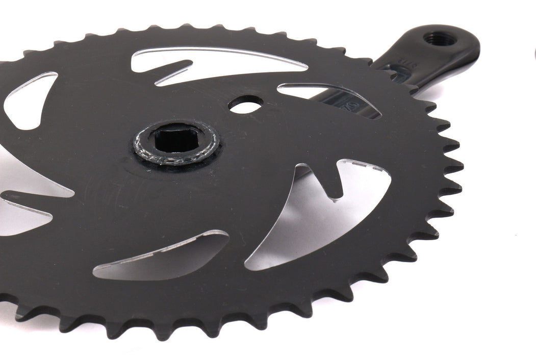 44 TEETH CHAINWHEEL ALL ALLOY 170mm 1-8” CRANK CHAINSET FIXIE-SINGLE SPEED BLACK