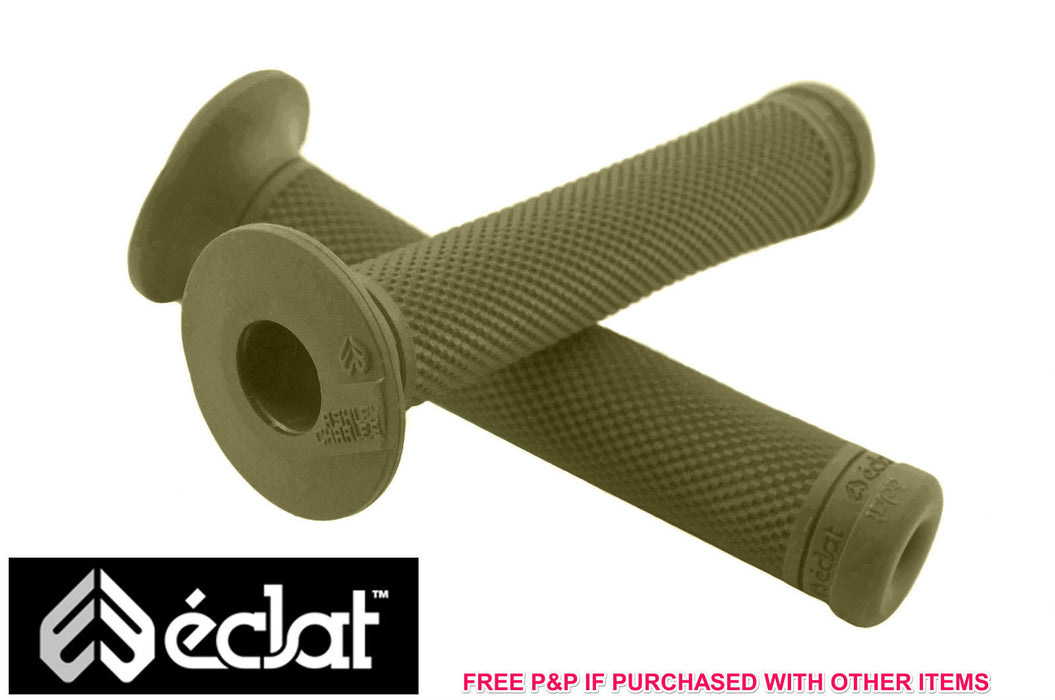 ECLAT ASHLEY CHARLES SIGNATURE BMX HANDLEBAR GRIPS, ELASTOMER RUBBER OLIVE