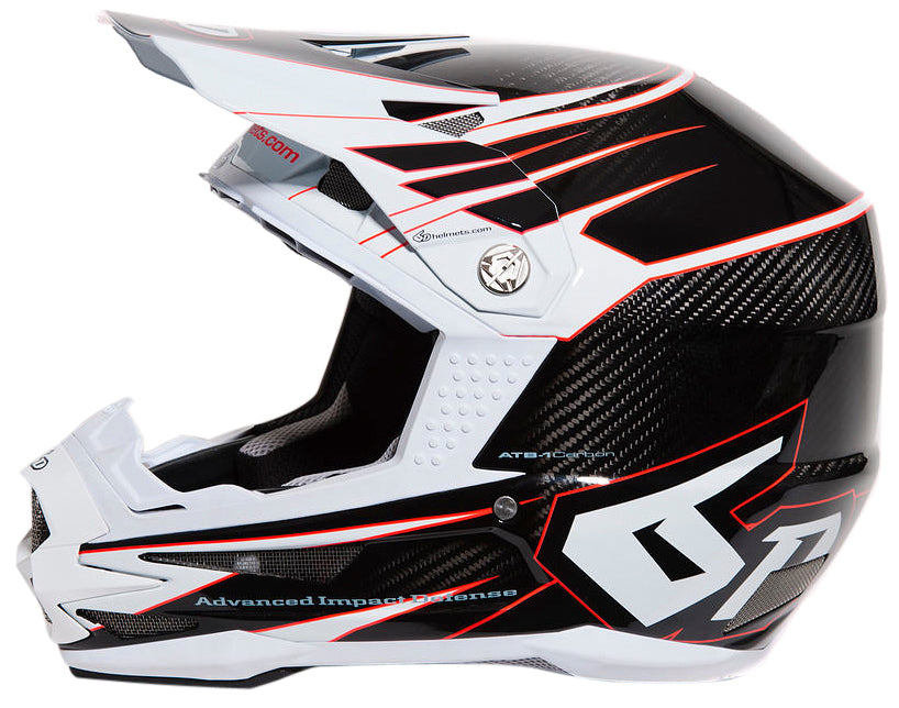 6D ATB-1 Attack Full Face Enduro - Down Hill Helmet – Large – Black & White