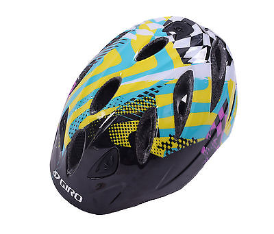 GIRO RASCAL SHARDS CHILDS KIDS CYCLE BIKE HELMET BUILT IN LED LIGHTS 50 - 54cm