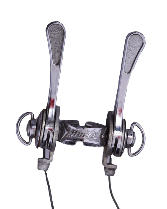 VINTAGE HURET DOUBLE 70`S 80`S RACER SPORTS FRAME MOUNT DUAL GEAR LEVER SET