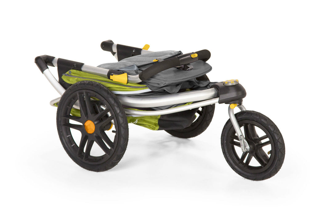 BURLEY SOLSTICE STROLLER JOGGER, BUGGY, PUSHCHAIR GREEN + SUSPENSION RRP £399.99