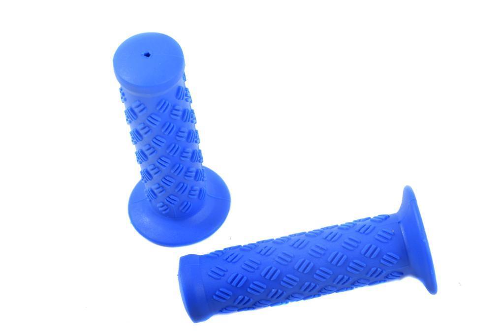 PAIR BLUE CHILDS BIKE HANDLEBAR GRIPS 100mm KIDDIES CHILDRENS CYCLE SOFT GRIPS