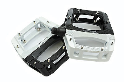 OUTLAND OPE010BW PEDAL FLAT 9-16 BALL BEARING WHITE-BLACK £10 OFF - Bankrupt Bike Parts