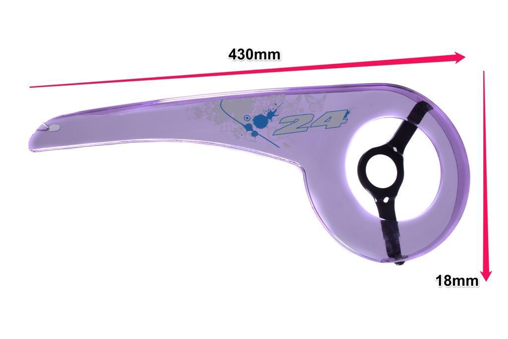 24” WHEEL BIKE CHAINGUARD PROTECTOR SMOKE PURPLE 24"BIKE BANJO TYPE CHAINGUARD