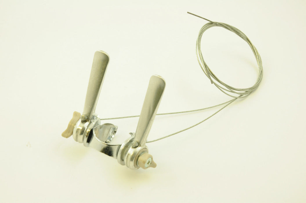VINTAGE 60’s,70’s,80’s RACER SPORTS BIKE FRAME FIT ALLOY RACING GEAR LEVERS SLIGHT TARNISHING