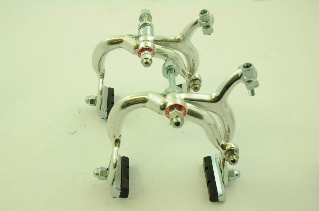 ALLOY BRAKE CALIPERS VINTAGE, ROAD TOWN SHOPPER BIKE MAX 81mm REACH ROUND BRIDGE