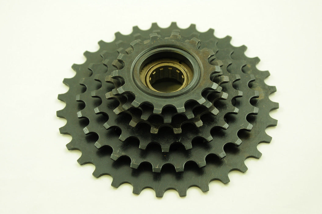 VINTAGE RACING BIKES-MTB NON INDEX 6 SPD FREEWHEEL (SPROCKET CASSETTE) 14-32 TARNISHED NOS