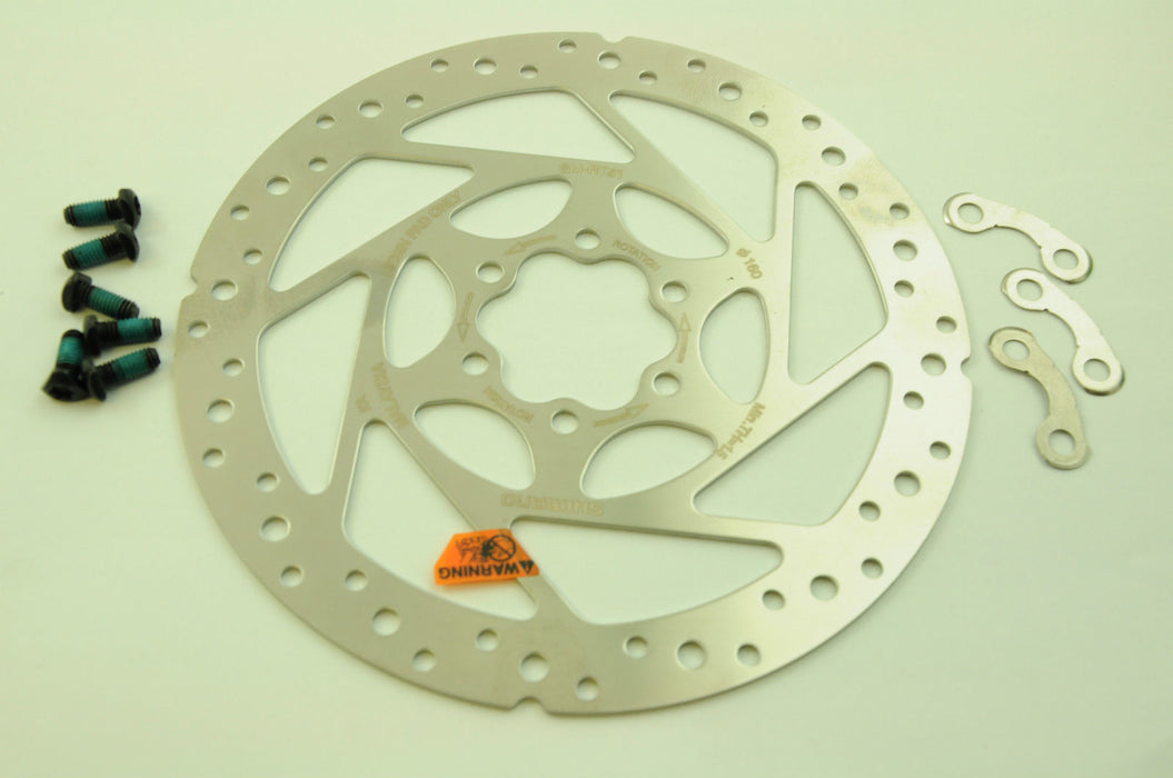 NEW SHIMANO SM-RT51 160mm DISC BRAKE ROTOR UNIVERSAL 6 BOLT TYPE BOLTS SUPPLIED