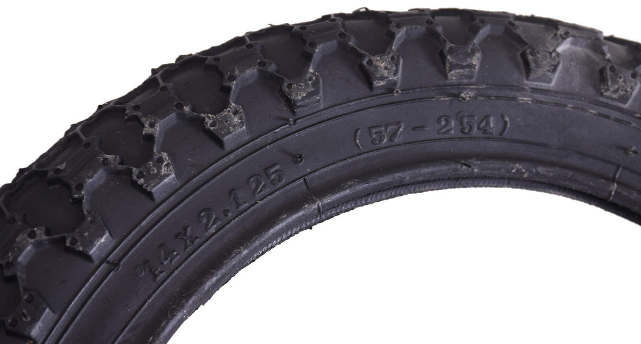 PAIR HEAVY DUTY 14x2.125 (57-254) CHILDS BIKE CYCLE TYRES SUIT 14x1.75 ETC BLACK