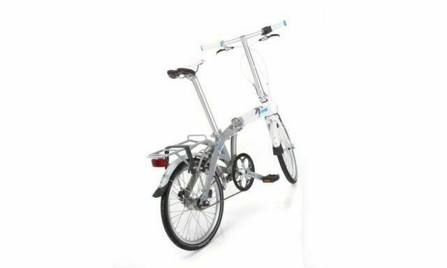 20" WHEEL KANSI, FOLDING BIKE MUDGUARDS WHITE & GREY WILL FIT OTHER BIKES