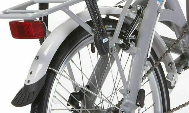 20" WHEEL KANSI, FOLDING BIKE MUDGUARDS WHITE & GREY WILL FIT OTHER BIKES