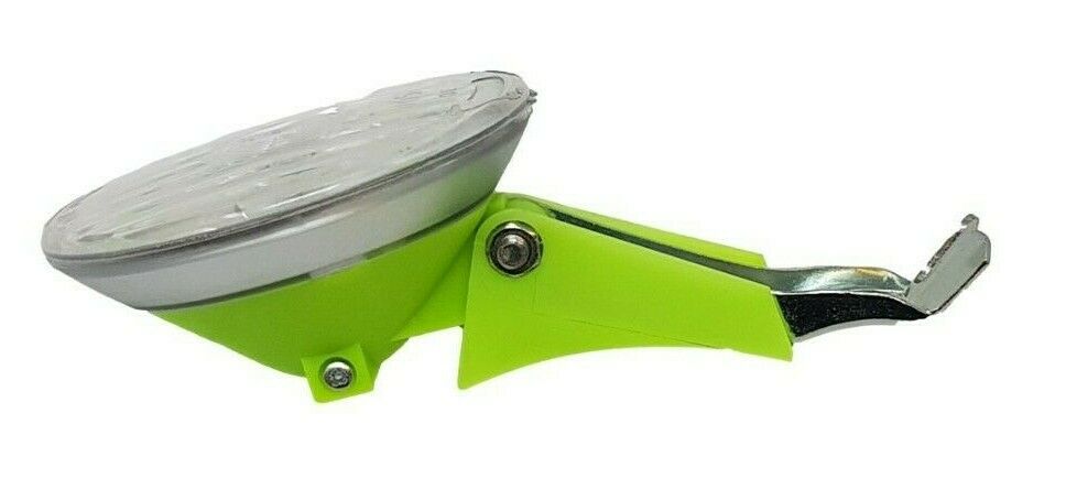 FRONT BIKE HALOGEN DYNAMO REPLACEMENT LIGHT WITH BRACKET IN GREEN PINK OR WHITE