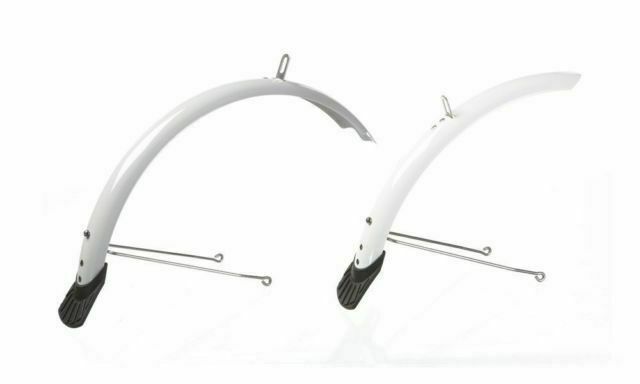 20" WHEEL KANSI, FOLDING BIKE MUDGUARDS WHITE & GREY WILL FIT OTHER BIKES