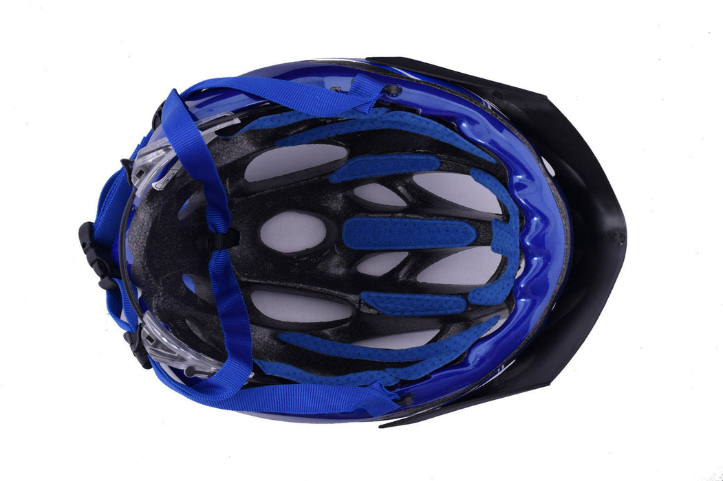 GIANT IXION MOUNTAIN BIKE ALUMINIUM REINFORCED HELMET SMALL 51-54cm BLUE-BLACK