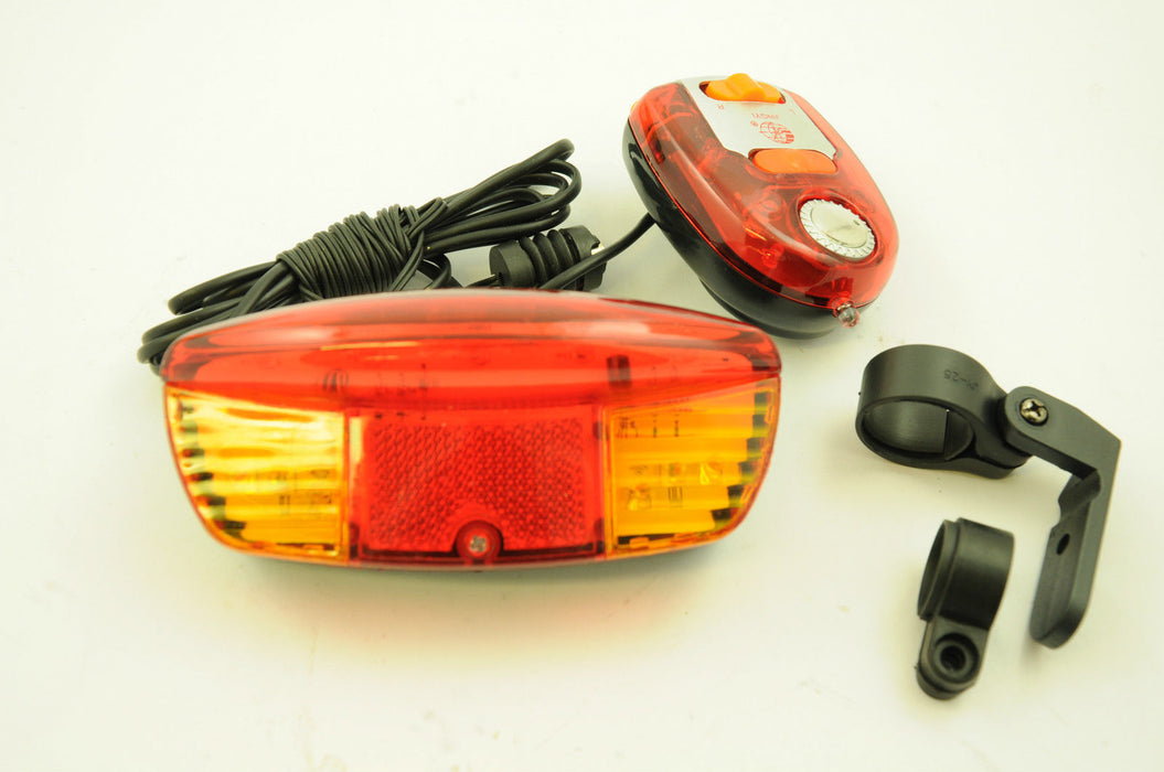 MULTI FUNCTION BICYCLE “FUN” INDICATORS, BRAKE LIGHT,LED LIGHT+8 TONE BIKE HORN